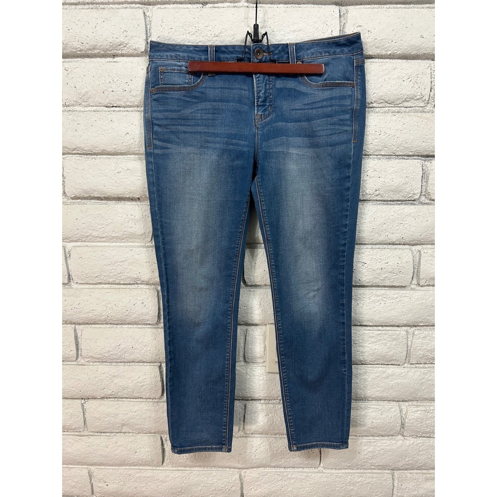 Stylus Womens Slim Leg Denim Jeans Medium Wash Size 31/12 Blue Casual Stretch